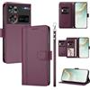 linsuyu Cover Compatible con ZTE Nubia Z60 Ultra 【Design a portafoglio due scomparti per carte】 Custodia per cellulare Violet