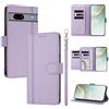 linsuyu Cover Compatible con Google Pixel 7a 【Design a portafoglio due scomparti per carte】 Custodia per cellulare Purple