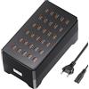sccvee Stazione di ricarica USB C, 30 porte, 180 W/30 C, stazione di ricarica multipla USB, hub di ricarica USB C, adattatore di alimentazione multiporta, compatibile con iPhone/Galaxy/iPad/Pixel/tablet e