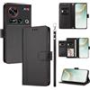 linsuyu Cover Compatible con ZTE Nubia Z70 Ultra 【Design a portafoglio due scomparti per carte】 Custodia per cellulare Black