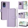 linsuyu Cover Compatible con TCL 501 4G,Compatible con Vodafone Smart M25 【Design a portafoglio due scomparti per carte】 Custodia per cellulare Purple
