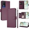 linsuyu Cover Compatible con TCL 505 / (T509K)(T5094 【Design a portafoglio due scomparti per carte】 Custodia per cellulare Violet