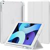 4UBonLife Custodia per iPad 9,7 Pollici 6a/5a Generazione 2018/2017 con Portapenne, per iPad Air 1 2013/Air 2 2014 Sottile Leggero in Morbido TPU Traslucida Posteriore Opaca Cover, Grigio Chiaro