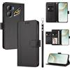 linsuyu Cover Compatible con ZTE Nubia Neo 3 【Design a portafoglio due scomparti per carte】 Custodia per cellulare Black