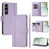 linsuyu Cover Compatible con Sony Xperia 1 VII 【Design a portafoglio due scomparti per carte】 Custodia per cellulare Purple