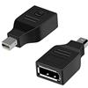 VMOJO - Adattatore Mini DisplayPort maschio a DisplayPort femmina, colore: Nero | Mini DP a DP (Thunderbolt)