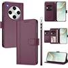 linsuyu Cover Compatible con Oppo Find X8 Pro 5G 【Design a portafoglio due scomparti per carte】 Custodia per cellulare Violet