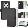 linsuyu Cover Compatible con Oppo Find X8 Pro 5G 【Design a portafoglio due scomparti per carte】 Custodia per cellulare Black