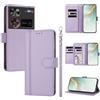 linsuyu Cover Compatible con ZTE Nubia Z60 Ultra 【Design a portafoglio due scomparti per carte】 Custodia per cellulare Purple