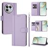 linsuyu Cover Compatible con Realme GT 8 Pro 【Design a portafoglio due scomparti per carte】 Custodia per cellulare Purple