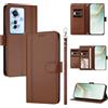 linsuyu Cover Compatible con Oppo Reno11 F / F25 Pro 【Design a portafoglio due scomparti per carte】 Custodia per cellulare Brown