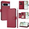 linsuyu Cover Compatible con Google Pixel 8 Pro 【Design a portafoglio due scomparti per carte】 Custodia per cellulare Red