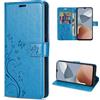 betterfon Custodia a portafoglio per ZTE Blade A73 4G/V50s, in pelle PU, con funzione di supporto, per ZTE Blade A73 4G, Blade V50s, ZTE Axon 50 Lite, colore blu