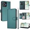 linsuyu Cover Compatible con ZTE Blade A73 4G 【Design a portafoglio due scomparti per carte】 Custodia per cellulare Green