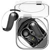 PTHTECHUS Cuffie Conduzione Ossea Bluetooth 6.0, Cuffie Wireless Cuffie Clip (Nero) | Ultraleggero 4.6g Sport Cuffie Aperte Auricolari, Diaframmi 12mm ENC, Chiamate Cristalline -iOS/Android, 60H di Autonomia