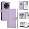 linsuyu Cover Compatible con ZTE Blade A76 5G 【Design a portafoglio due scomparti per carte】 Custodia per cellulare Purple