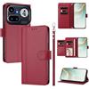 linsuyu Cover Compatible con Nothing Phone (4a) Pro 【Design a portafoglio due scomparti per carte】 Custodia per cellulare Red