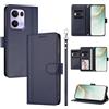 linsuyu Cover Compatible con Oppo Reno13 Pro 5G 【Design a portafoglio due scomparti per carte】 Custodia per cellulare Blue
