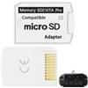 witpine Scheda di memoria compatibile con PS Vita, adattatore MicroSD versione 7.0 compatibile con PSV, scheda SD/TF compatibile con PS Vita, confezione da 2 adattatori bianchi compatti