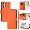 linsuyu Cover Compatible con Motorola Moto G52 4G / G82 5G / G71S 5G 【Design a portafoglio due scomparti per carte】 Custodia per cellulare Orange