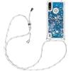 YAMCCCSE Custodia per Cellulare con Corda per Motorola Moto E7 Power Case, Liquido Sabbie Mobili Bumper TPU Cover con Collana Practical Stylish/Necklace Cordoncino Cordino Tracolla