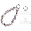 MORSUNBELA Cordino Cellulare da Polso Catenella per Cellulare | Cordino per Cellulare da Polso con Perle Cristallo, Catenella Elegante Universale, Accessorio Corto per Telefono Raffinato