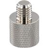 Yelvera Adattatore in acciaio inox da M10 a 3/8 per antenna Jpc, connettore a vite in oro o argento per installazione di stazioni radio portatili (argento)