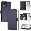 linsuyu Cover Compatible con ZTE Blade A73 4G 【Design a portafoglio due scomparti per carte】 Custodia per cellulare Blue