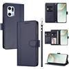 linsuyu Cover Compatible con Oppo Find X5 Pro 【Design a portafoglio due scomparti per carte】 Custodia per cellulare Blue