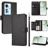 linsuyu Cover Compatible con Oppo Reno11 F / F25 Pro 【Design a portafoglio due scomparti per carte】 Custodia per cellulare Black