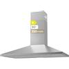 EVVO Cappa aspirante CE25 Pyramid, larghezza 90 cm, inox, 350 m³/h, 3 velocità, luce LED, filtro carbone attivo, finitura inox, efficienza energetica B