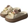 POPOTI Sandali Flipper,Sandali Estive Donna Sandali Zeppa Mare Spiaggia e Piscina Estate Scarpe Infradito da Flip Flop Shoes (Beige, Adulto, Donna, 38, Numero, Sistema Taglie Calzature EU, Stretta)