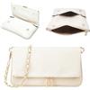 DEERWORD Borsa Donna Tracolla Borsetta Piccola Firmata Borsa A Tracolla Borsa Pieghevole Borsetta Pelle Con Tracolla Regolabile Comodo E Leggero Piccolo Portafoglio PU pelle 79101 1 pz Bianco V4