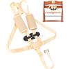 Your Day Mate Sistema di imbracatura a 5 punti per seggiolone, 1 Set, compatibile con Hauck, Stokke Tripp Trapp, Roba, in beige, imbracatura per seggiolone con 2 cuscinetti per imbracatura e 1 clip per il petto