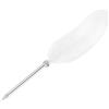 PATIKIL 21cm/8 Penna a Sfera con Piuma, 1pz Inchiostro Penna d'Oca Vintage Placcata Penna a Stilo per Calligrafia Firma Regalo Matrimonio, Bianco