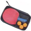 Holibanna 2 Pezzi Set Racchette da Ping Pong per Allenamento con Manico Corto Ergonomico, in Legno di Pioppo e Gomma, Include 3 Palline, per Sport e Giocatori Professionisti