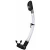 AsrMyjcx Snorkel in Silicone Tubo da Immersione Boccaglio Respiratore Struttura Morbida Inodore con Valvola Inferiore di Scarico E Attacco Alla Maschera Adatto, Nero