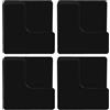 LIFKICH 4 Pezzi Porta Bilancia da Parete Autoadesivo in Plastica Nero | Supporto Salvaspazio, Installazione Facile, Portata Elevata, Aspetto Moderno, Organizzatore Discreto per Casa