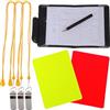 Tofficu Kit Arbitro di Calcio Carte, Taccuino e Fischietti per Gare