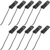 HANABASS 10 Pezzi Clip per Pinna da Longboard Nero in Nylon