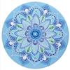 Navaris Tappetino Yoga Antiscivolo - Ø 60 cm - Tappeto Rotondo per Meditazione e Fitness - Tappetino Pilates - Yoga Mat con Superficie Scamosciata - Include Custodia - Design Mandala