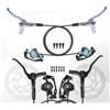 LongTing Freno a Disco Idraulico for Bici MT200 Freno MTB BL BR 800/1600mm | Aggiornamento parti bici freno bicicletta 2 pistoni 3 dita leva in acciaio