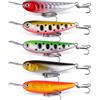 Generic 5 Pezzi Esche Minnow Affondanti 5,5cm 5,8g Hard Bait con Paletta Metallica | Design Realistico Squame Effetto Pesce Occhi 3D Ami Tripli Affilati for Pesca Lago Fiume
