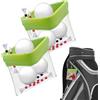 HELAIMAY Borsa per tee da golf e palline, portatile, trasparente, con clip, organizer professionale per oggetti essenziali e accessori, 2 pezzi