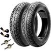 WEISHIDAI 2PC 3.00-10 Pneumatici Senza Camera | 3.00 10 4 Strati 150 kg 42J per E-Bike Scooter e Ciclomotore