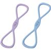 Generisch 2 fasce elastiche in silicone ad alta elasticità, 6,8 kg viola e 11,3 kg blu, per yoga, apertura spalle e petto, modellamento della schiena, per casa e palestra, 17,7 x 4,5 x 1,2 cm