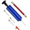 BESTOMZ 2 Set Pompa ad Aria Portatile per Palloni, Doppia Azione, Blu | Plastica, Accessorio per Tubo, Facile da Trasportare, Uso Sicuro, Set da Due Pezzi per Gonfiaggio