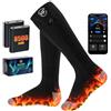 HFHOME Heated Socks for Men Women, 6000mAh Rechargeable Electric Heated Socks with APP & Battery Dual Control & 4 Heat Levels, Machine Washable Foot Warmers with Laundry Bag for Skiing Hiking Camping