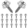 ibasenice Kit di Fissaggio con 24 Bottoni a Pressione in Acciaio Inox per | Set di bottoni a pressione per imbarcazioni, ideali per teloni e coperture per barche, con tenuta forte e resistenti alle