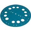 Ysyqkn Piastra Subacquea Base Immersione Disco Tondo Ancora Forata in Lega di Alluminio con Multiple per Scorrimento 'Acqua per Montaggio su E Boe da, Blu